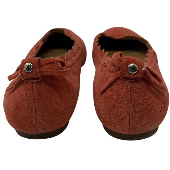 Jack Rogers Lucie Scalloped Ballet Flats Women’s 9 Dusty Rose Suede - Picture 5 of 9